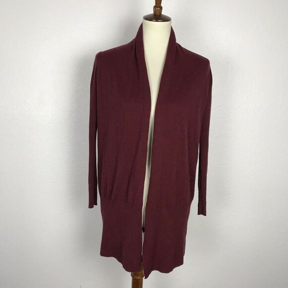 Moda International Cardigan Sweater Cotton Cashmere Knit Open Front - Picture 1 of 12